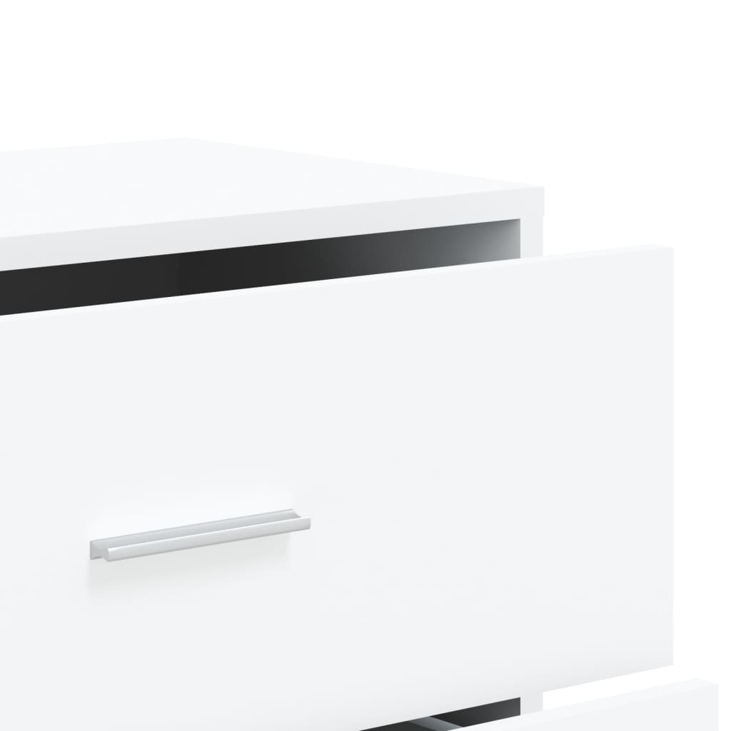 kommoder 3 stk. 60x31x84 cm konstrueret træ hvid