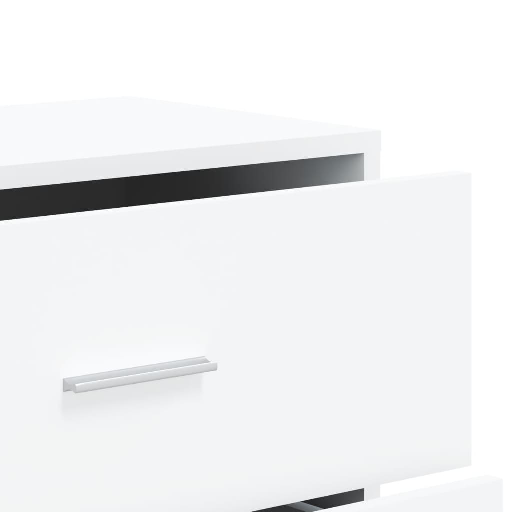 kommoder 2 stk.. 60x31x84 cm konstrueret træ hvid