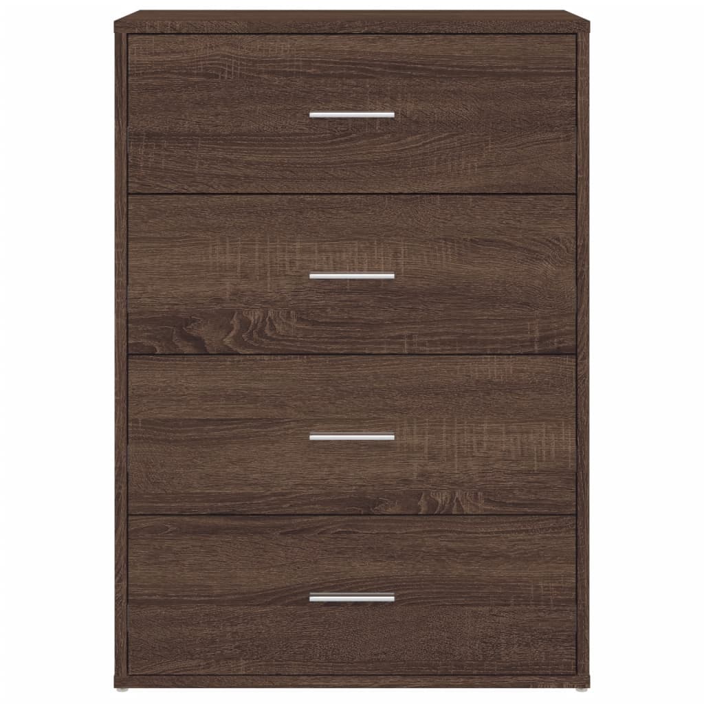 kommoder 2 stk. 60x31x84 cm konstrueret træ brun egetræsfarve