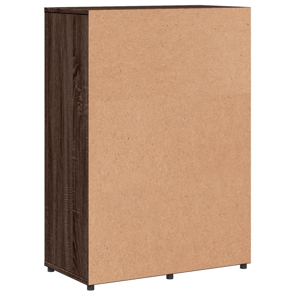 kommoder 2 stk. 60x31x84 cm konstrueret træ brun egetræsfarve