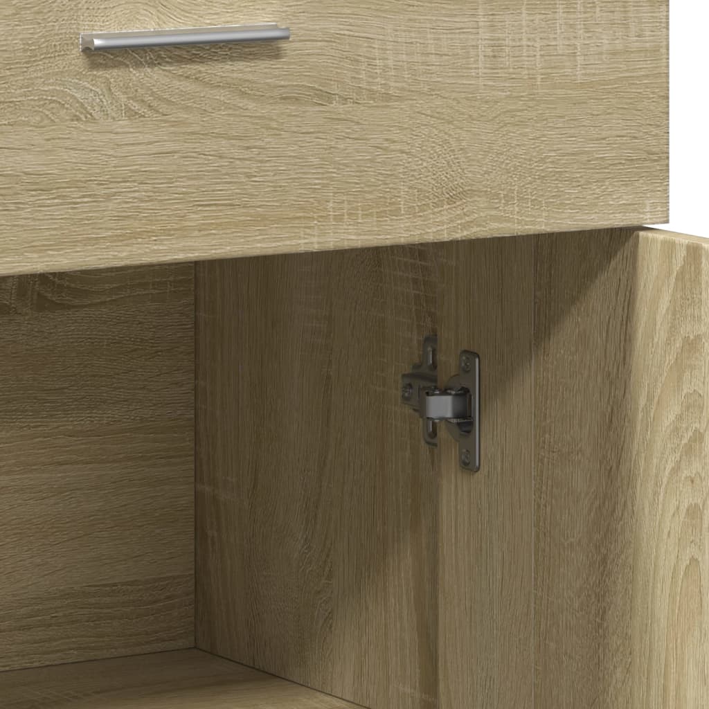 skænke 2 stk. 60x30x84 cm konstrueret træ sonoma-eg