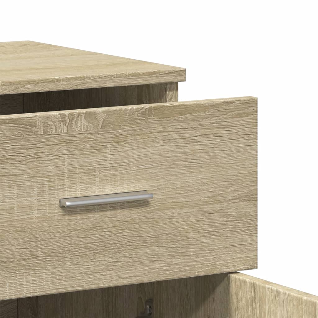 skænke 2 stk. 79x38x80 cm konstrueret træ sonoma-eg