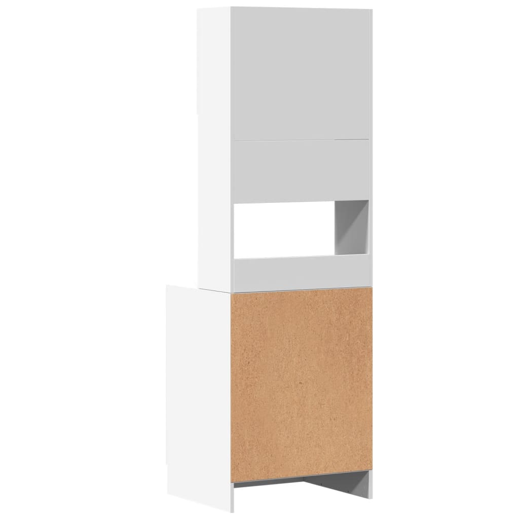 køkkenskab 60x50x180 cm konstrueret træ hvid