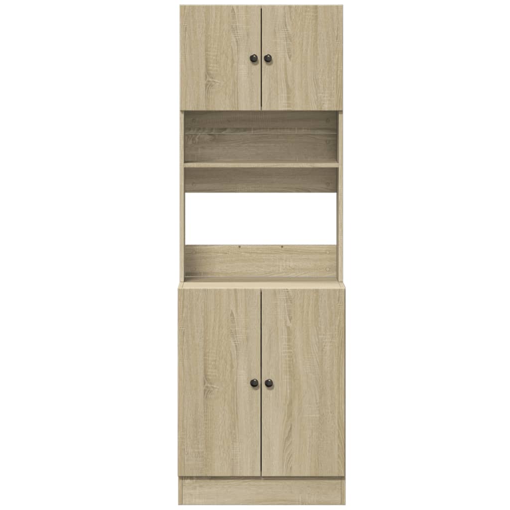 køkkenskab 60x50x180 cm konstrueret træ sonoma-eg