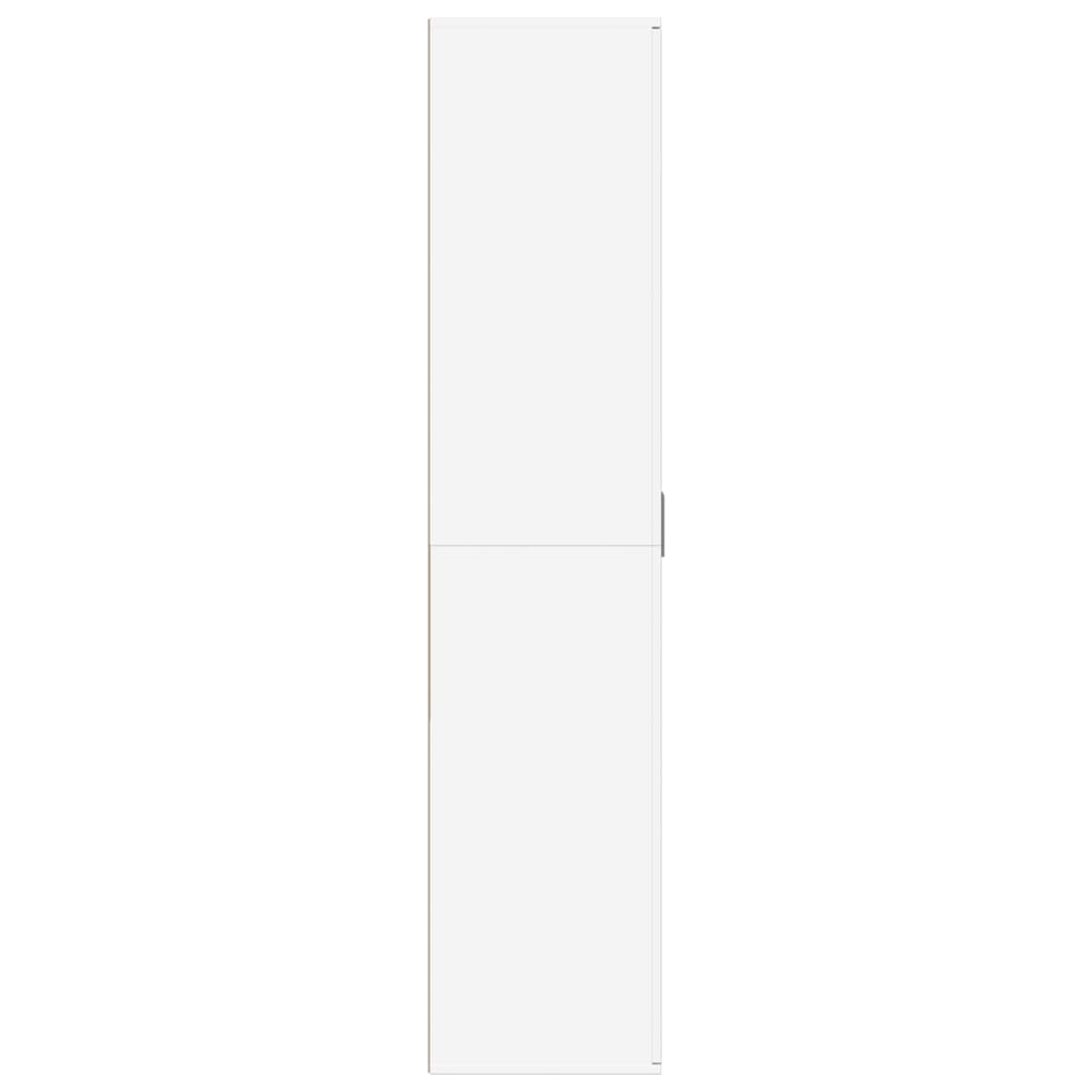 skoskab 80x39x178 cm konstrueret træ hvid