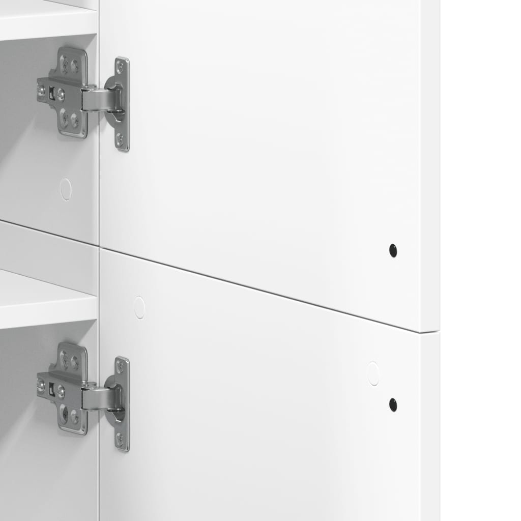 skoskab 80x39x178 cm konstrueret træ hvid