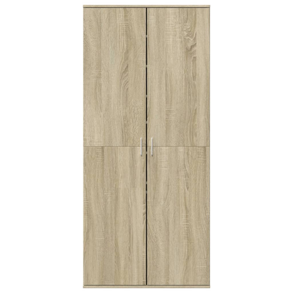 skoskab 80x39x178 cm konstrueret træ sonoma-eg
