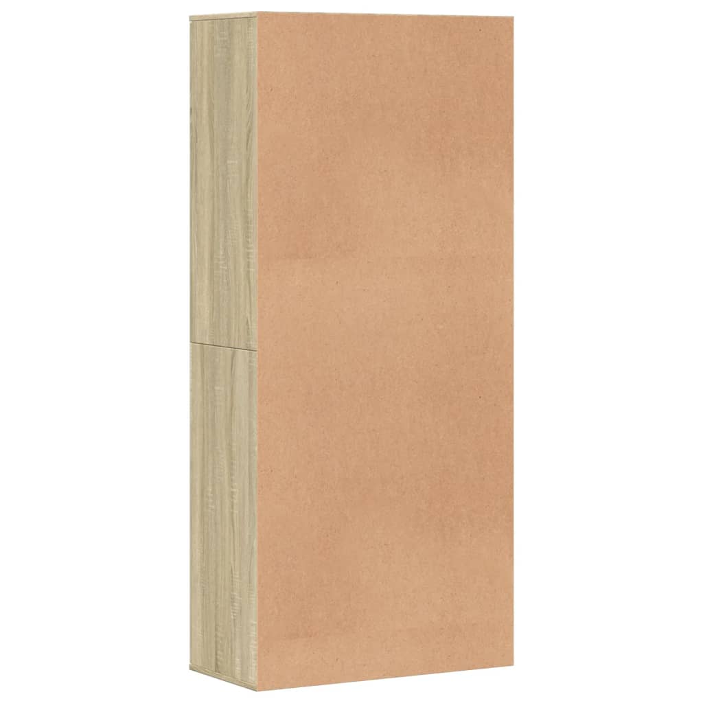 skoskab 80x39x178 cm konstrueret træ sonoma-eg