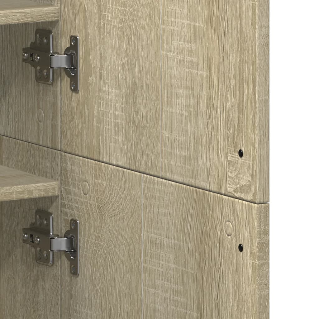 skoskab 80x39x178 cm konstrueret træ sonoma-eg