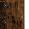 skoskab 80x39x178 cm konstrueret træ røget egetræsfarve