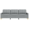 3-personers sofa 210 cm stof lysegrå