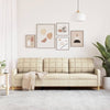 3-personers sofa 210 cm stof cremefarvet