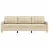 3-personers sofa 210 cm stof cremefarvet
