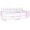 3-personers sofa 210 cm stof cremefarvet