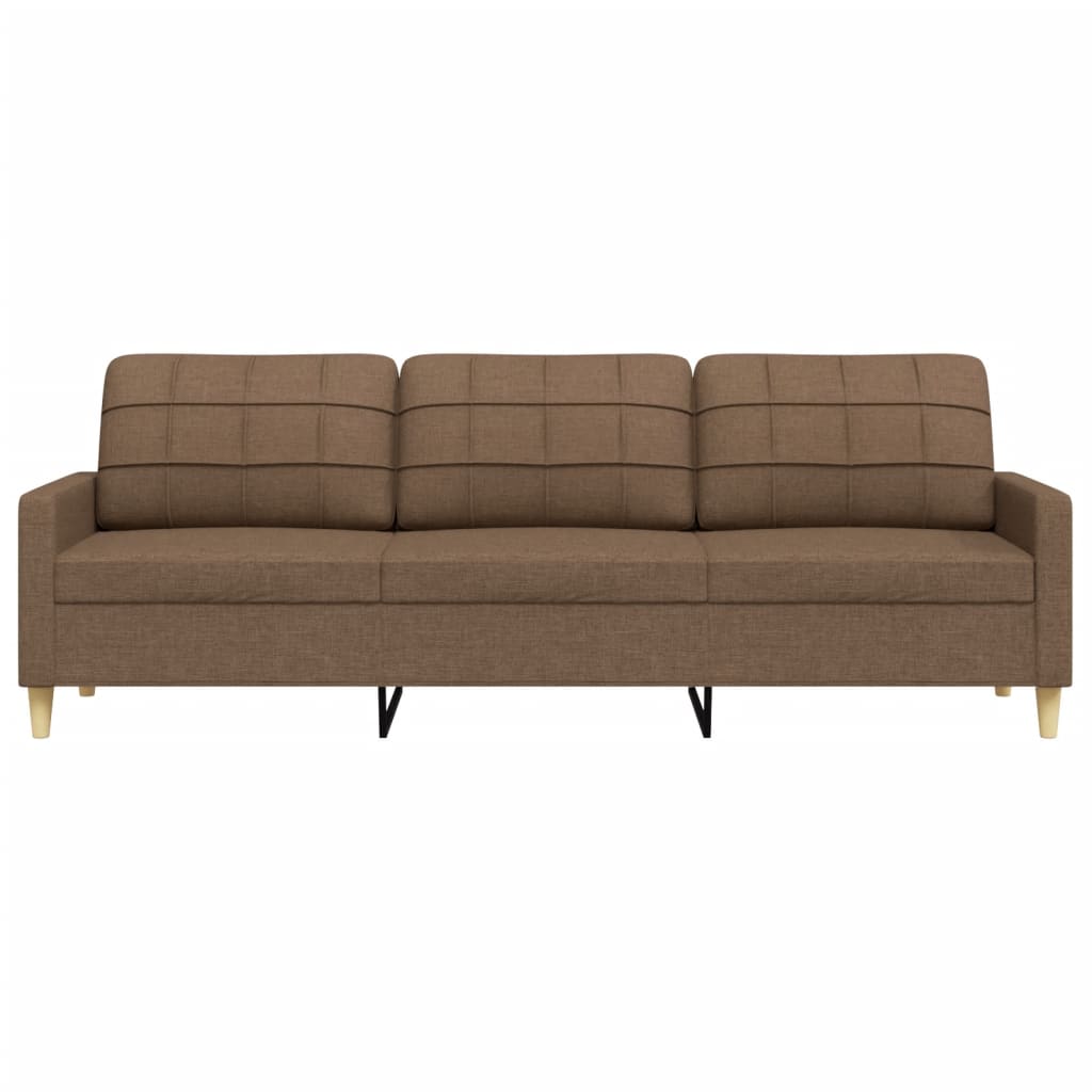 3-personers sofa 210 cm stof brun