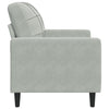 lænestol 60 cm velour lysegrå