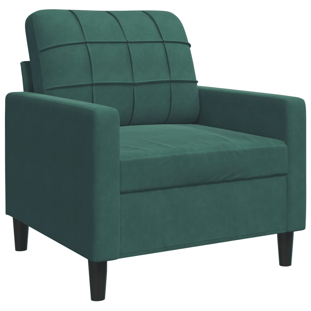lænestol 60 cm velour lysegrøn
