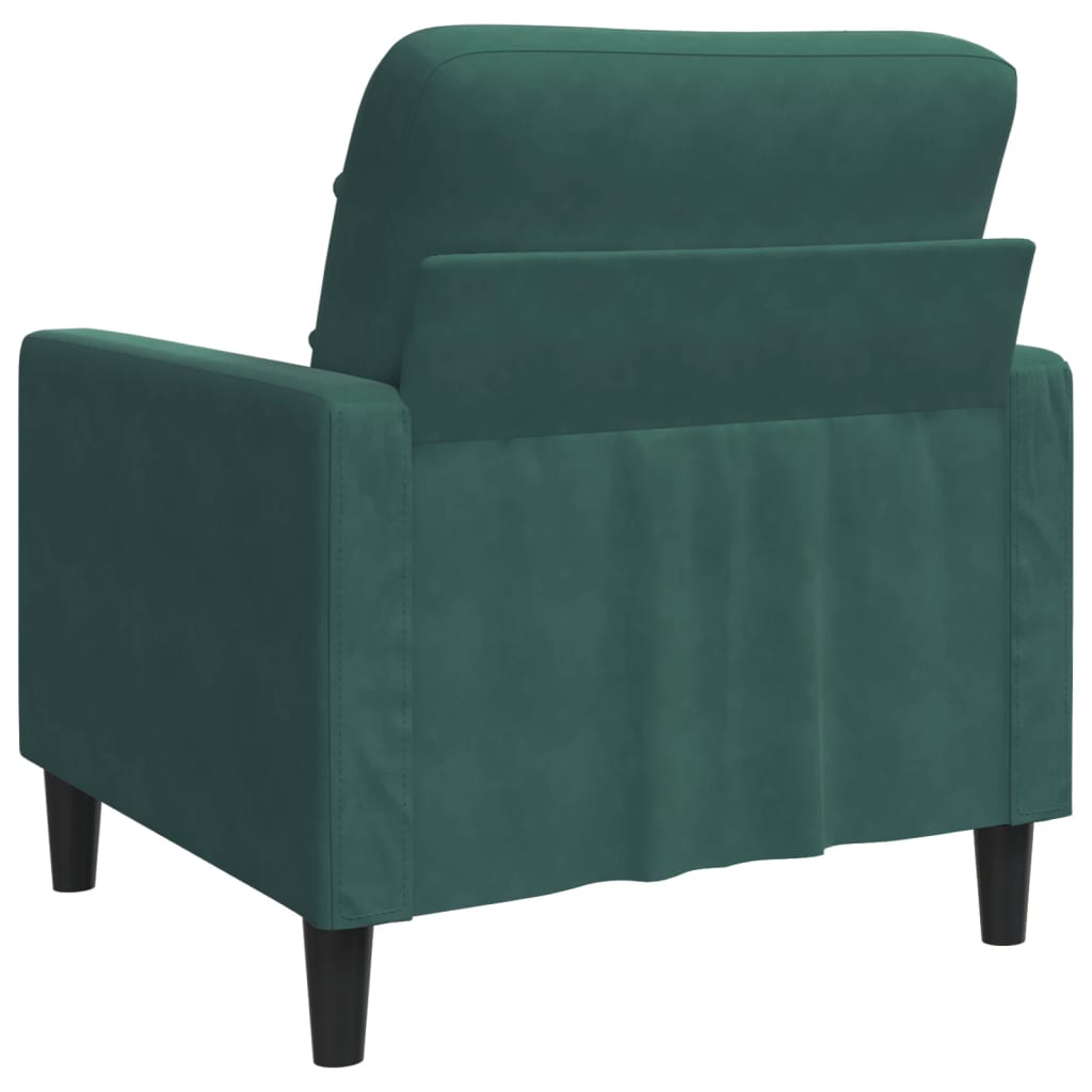lænestol 60 cm velour lysegrøn