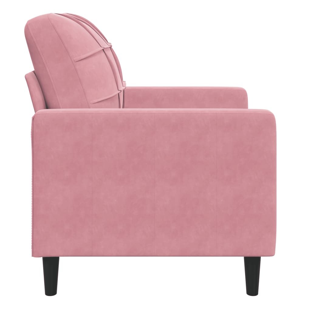lænestol 60 cm velour lyserød