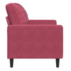 lænestol 60 cm velour vinrød