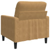 lænestol 60 cm velour brun