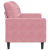 2-personers sofa 120 cm fløjl lyserød