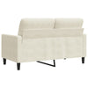 2-personers sofa 120 cm velour cremefarvet