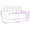 2-personers sofa 120 cm velour cremefarvet