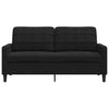 2-personers sofa 140 cm fløjl sort