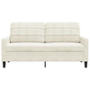2-personers sofa 140 cm velour cremefarvet