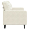 2-personers sofa 140 cm velour cremefarvet