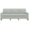 3-personers sofa 180 cm velour lysegrå