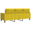 3-personers sofa 180 cm velour gul
