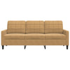 3-personers sofa 180 cm fløjl brun