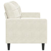 3-personers sofa 180 cm fløjl cremefarvet