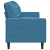 3-personers sofa 180 cm velour blå