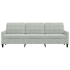 3-personers sofa 210 cm fløjl lysegrå