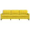 3-personers sofa 210 cm fløjl gul