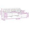 3-personers sofa med fodskammel 210 cm stof Cremefarvet