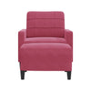 sofastol med fodskammel 60 cm velour vinrød