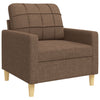 sofasæt 3 dele stof brun