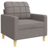 sofasæt 3 dele stof gråbrun