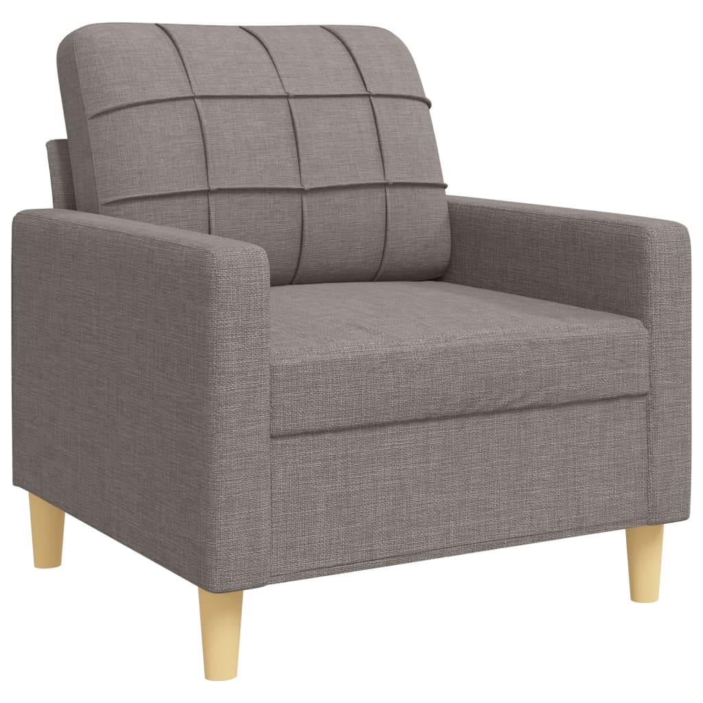 sofasæt 4 dele med fodskammel stof gråbrun