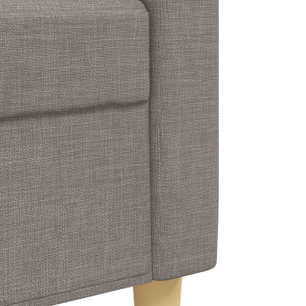 sofasæt 3 dele med pyntepuder stof gråbrun