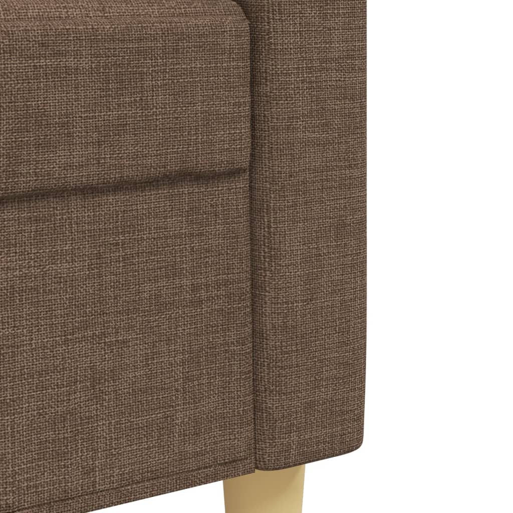 sofasæt 2 dele med pyntepuder stof brun