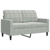 sofasæt 4 dele med hynder velour lysegrå