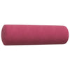 sofasæt 2 dele med hynder og bolsterpuder velour vinrød