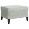 sofasæt 3 dele med hynder velour lysegrå