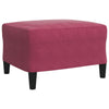 sofasæt 2 dele med hynder velour vinrød