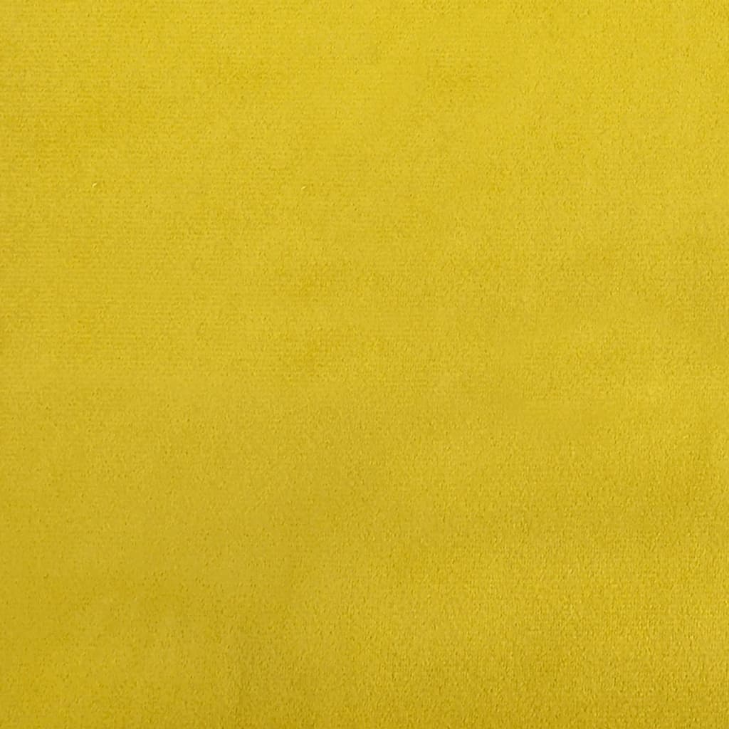 sofasæt 3 dele med hynder velour gul